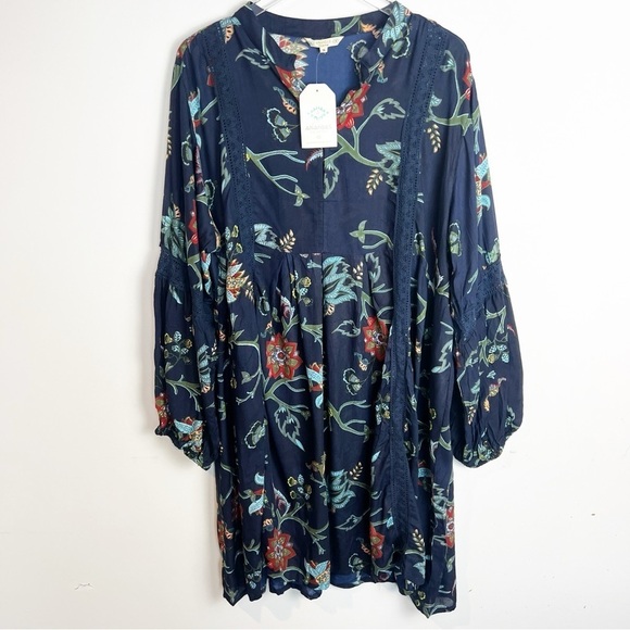 NEW Ananda’s Collection Blue Floral Dress Coverup size 1X - Picture 3 of 9